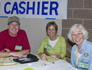 Here are three of the more than 1,100 volunteers who are the enthusiastic inside story of the annual Rotary Auction