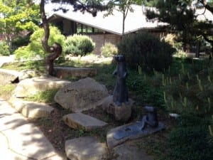 Otter sculpture in Bainbridge Library garden. The Library is the site of the Teen Writing Camp.