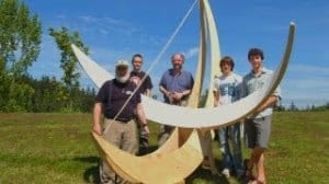 A full-scale model of the community funded sundial that BPAA will soon be erecting near the telescope.
