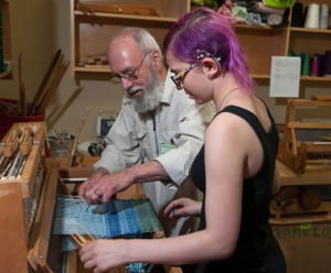 Weaving is enjoyed by all ages at the BARN