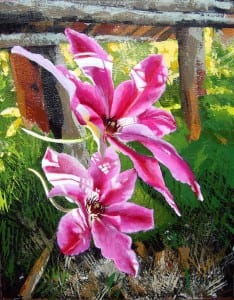 "Clematis II" is a work of art that will be displayed in the Friday Arts Walk at the Library.