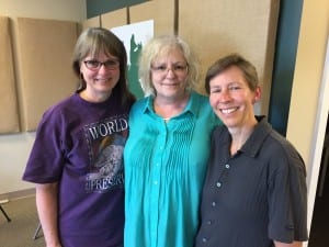 Included in this podcast are (from left) Leslie Schneider, Barbara Sacerdote and Beth Robson.