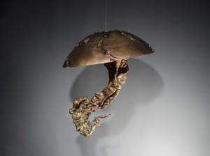 By daylight, one of Eisenhour's bronze castings in his Jellyfish collection