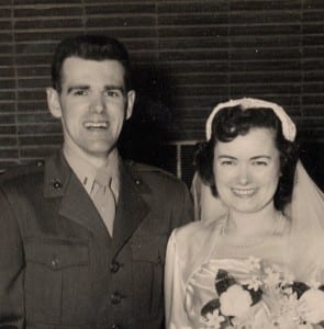 Reid and Barbara Hansen at their wedding in 1953