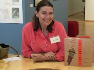 Pierr Morgan with one of her illustrated books